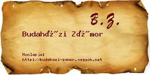Budaházi Zámor névjegykártya
